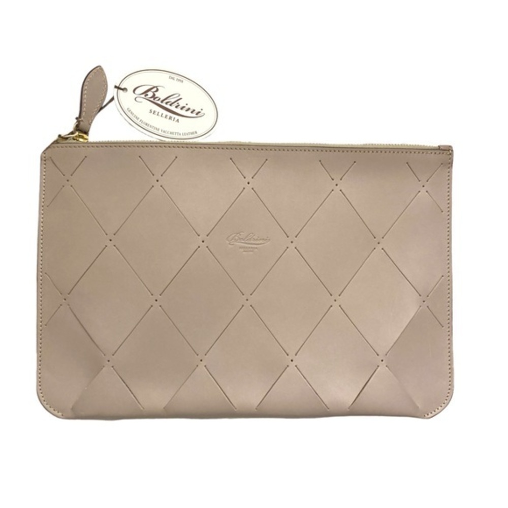 Boldrini selleria woven leather clutch bag